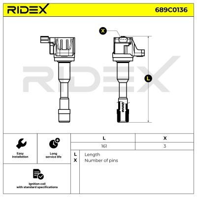 Zündspule RIDEX 689C0136 689C0136 - foto 2
