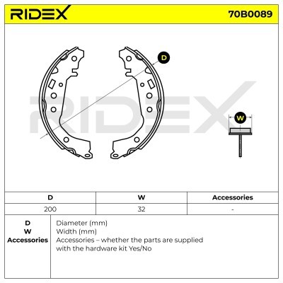 Bremsbeläge Satz RIDEX 70B0089 70B0089 - foto 5