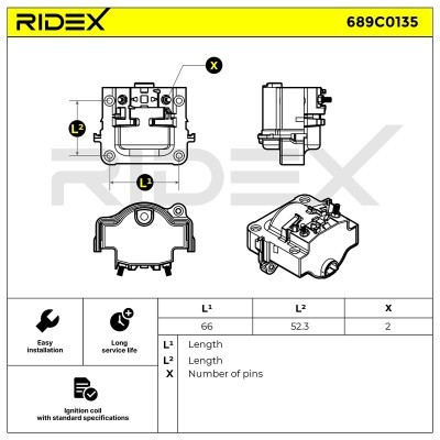 Zündspule RIDEX 689C0135 689C0135 - foto 5