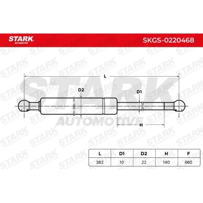 Gasfeder, Koffer-/Laderaum Stark SKGS-0220468 SKGS-0220468 - foto 6