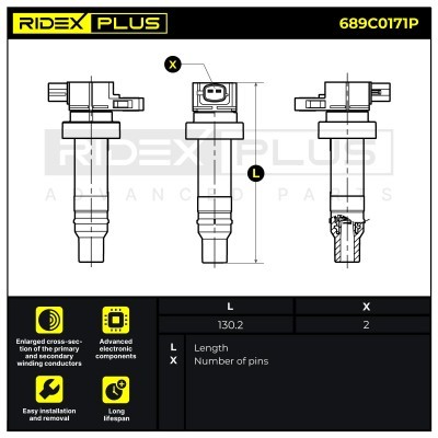Zündspule RIDEX 689C0171P 689C0171P - foto 3