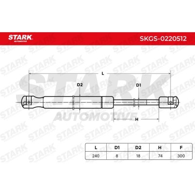Gasfeder, Koffer-/Laderaum Stark SKGS-0220512 SKGS-0220512 - foto 5