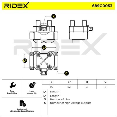Zündspule RIDEX 689C0053 689C0053 - foto 5