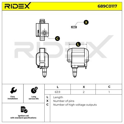 Zündspule RIDEX 689C0117 689C0117 - foto 4