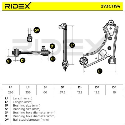 Querlenker RIDEX 273C1194 273C1194 - foto 4