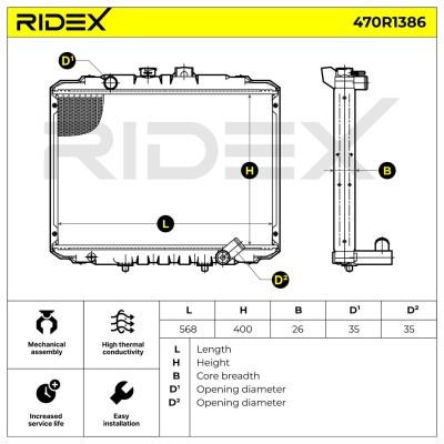 Kühler, Motorkühlung RIDEX 470R1386 470R1386 - foto 5