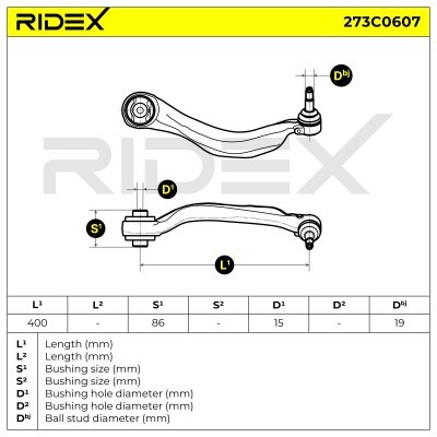 Querlenker RIDEX 273C0607 273C0607 - foto 4