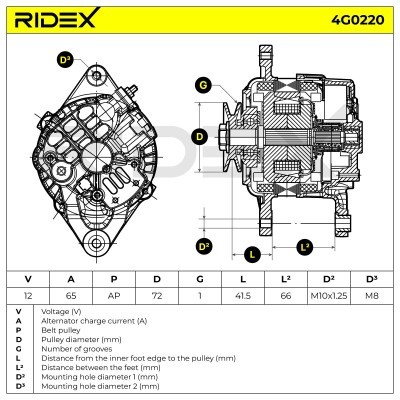 Generator RIDEX 4G0220 4G0220 - foto 7