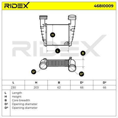 Ladeluftkühler RIDEX 468I0009 468I0009 - foto 6