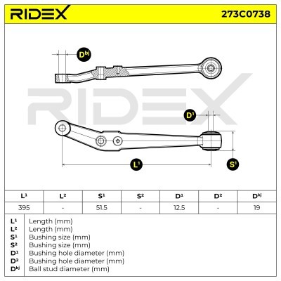 Querlenker RIDEX 273C0738 273C0738 - foto 13