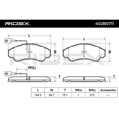 Bremsbeläge Satz RIDEX 402B0711 402B0711 - foto 4