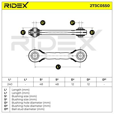 Querlenker RIDEX 273C0550 273C0550 - foto 6