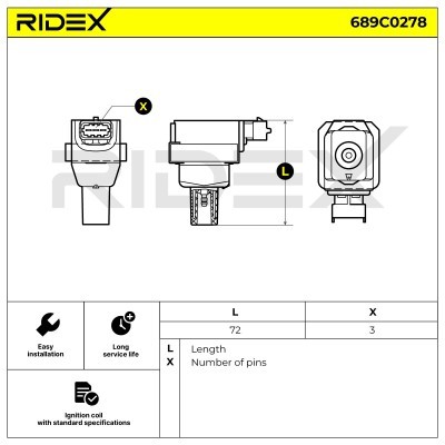 Zündspule RIDEX 689C0278 689C0278 - foto 2