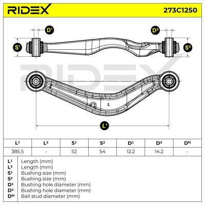 Querlenker RIDEX 273C1250 273C1250 - foto 7