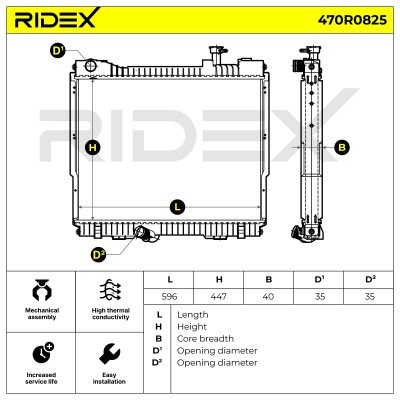 Kühler, Motorkühlung RIDEX 470R0825 470R0825 - foto 8