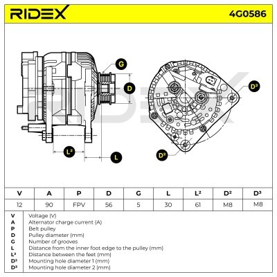 Generator RIDEX 4G0586 4G0586 - foto 7