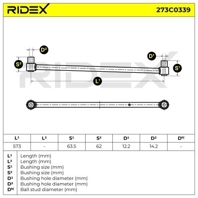 Querlenker RIDEX 273C0339 273C0339 - foto 6
