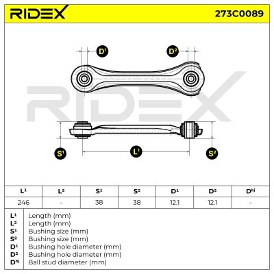 Querlenker RIDEX 273C0089 273C0089 - foto 4