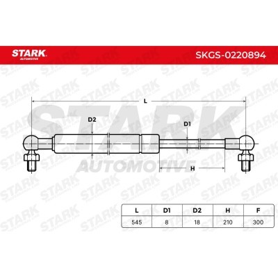Gasfeder, Koffer-/Laderaum Stark SKGS-0220894 SKGS-0220894 - foto 6