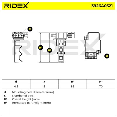 Luftmassenmesser RIDEX 3926A0321 3926A0321 - foto 6