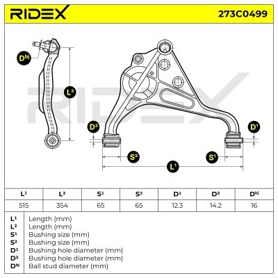 Querlenker RIDEX 273C0499 273C0499 - foto 10