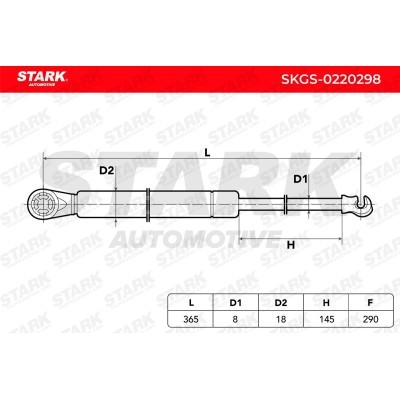 Gasfeder, Koffer-/Laderaum Stark SKGS-0220298 SKGS-0220298 - foto 5