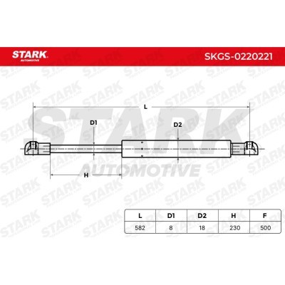 Gasfeder, Koffer-/Laderaum Stark SKGS-0220221 SKGS-0220221 - foto 3