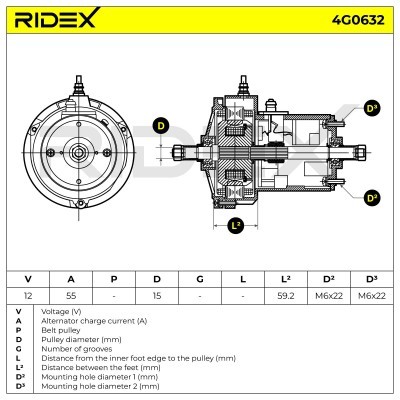 Generator RIDEX 4G0632 4G0632 - foto 5
