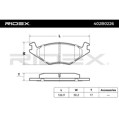 Bremsbeläge Satz RIDEX 402B0226 402B0226 - foto 4