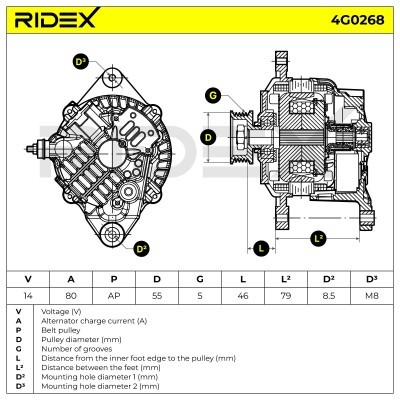 Generator RIDEX 4G0268 4G0268 - foto 5