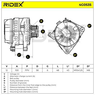 Generator RIDEX 4G0535 4G0535 - foto 6