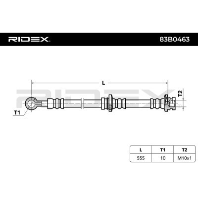 Bremsschlauch RIDEX 83B0463 83B0463 - foto 6