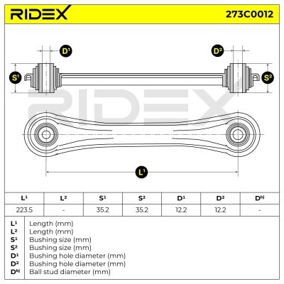 Querlenker RIDEX 273C0012 273C0012 - foto 6
