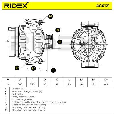 Generator RIDEX 4G0121 4G0121 - foto 5