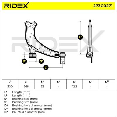 Querlenker RIDEX 273C0271 273C0271 - foto 5