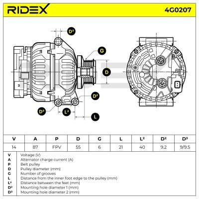 Generator RIDEX 4G0207 4G0207 - foto 7