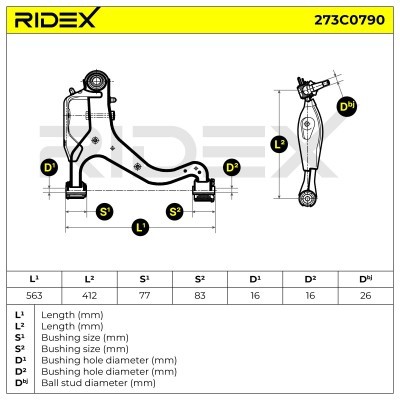 Querlenker RIDEX 273C0790 273C0790 - foto 8