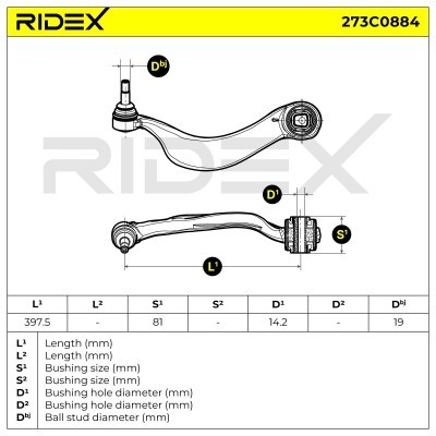 Querlenker RIDEX 273C0884 273C0884 - foto 6