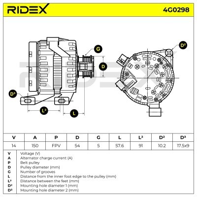 Generator RIDEX 4G0298 4G0298 - foto 6