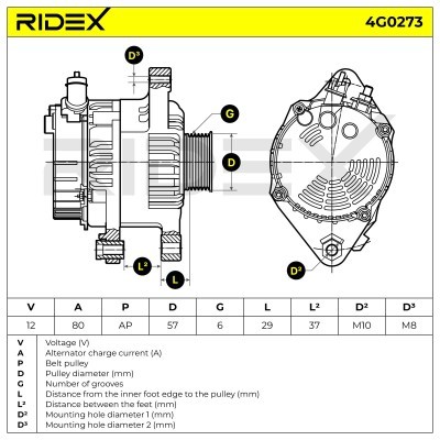 Generator RIDEX 4G0273 4G0273 - foto 6