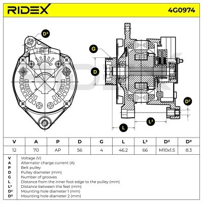 Generator RIDEX 4G0974 4G0974 - foto 7