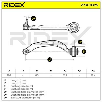 Querlenker RIDEX 273C0325 273C0325 - foto 3