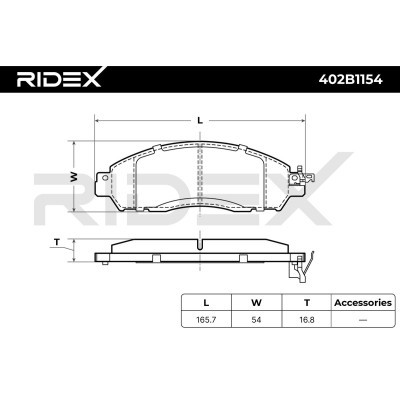 Bremsbeläge Satz RIDEX 402B1154 402B1154 - foto 7
