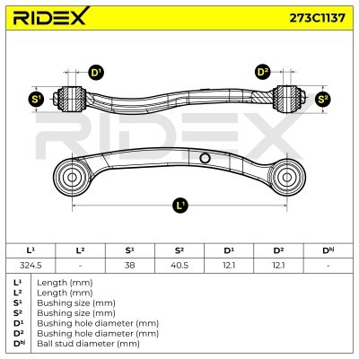 Querlenker RIDEX 273C1137 273C1137 - foto 6