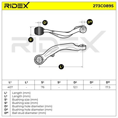 Querlenker RIDEX 273C0895 273C0895 - foto 5