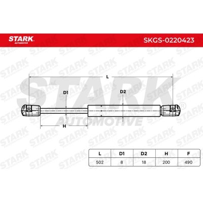 Gasfeder, Koffer-/Laderaum Stark SKGS-0220423 SKGS-0220423 - foto 3