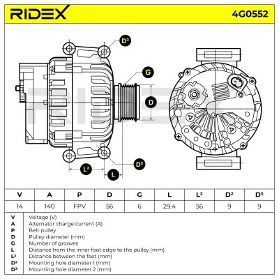 Generator RIDEX 4G0552 4G0552 - foto 5