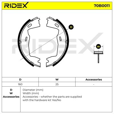 Bremsbeläge Satz RIDEX 70B0011 70B0011 - foto 5