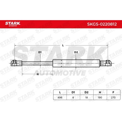 Gasfeder, Koffer-/Laderaum Stark SKGS-0220812 SKGS-0220812 - foto 5
