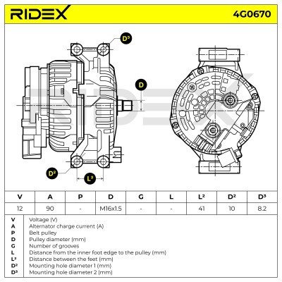 Generator RIDEX 4G0670 4G0670 - foto 6